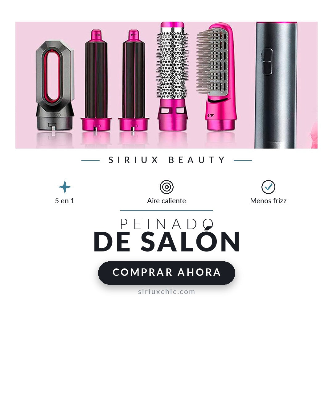 Siriux Air Styler — Cepillo Secador para Cabello 5 en 1