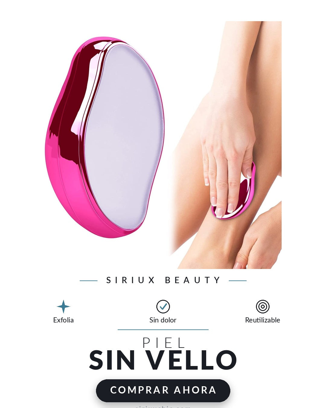 Siriux Crystal — Depilador de Cristal Exfoliante