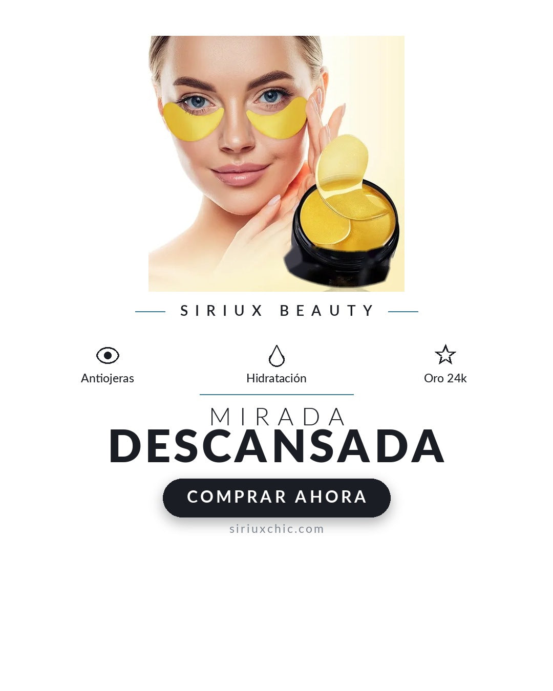 Siriux Gold Eyes — Parches de Oro y Colágeno para Ojos