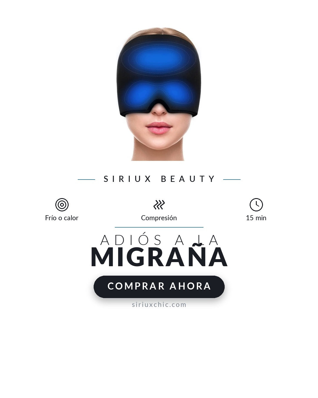 Siriux Relax Head — Gorro de Gel Antimigraña
