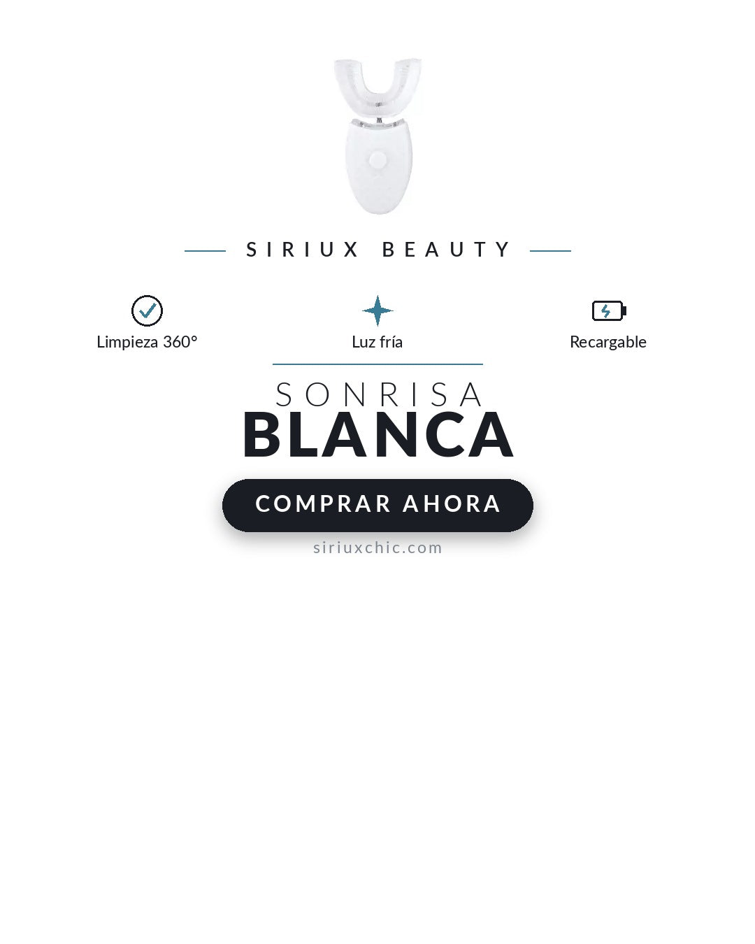 Siriux Smile — Cepillo Dental Eléctrico Automático en U